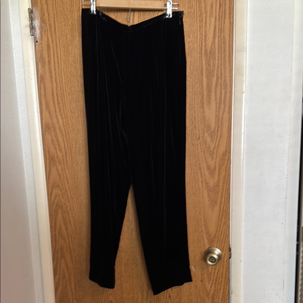 NWT Vintage Talbots High Waist Velvet Tapered Leg Pants Side Zip Darts Sz 12
